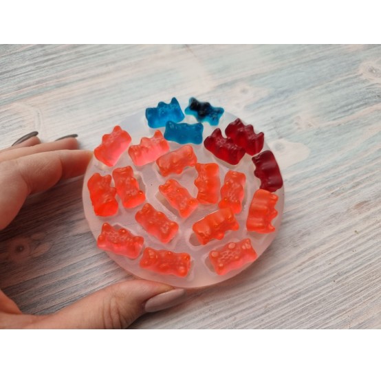 Silicone mold, Jelly bear, 20 pcs., ~ 1.5-1.7 cm