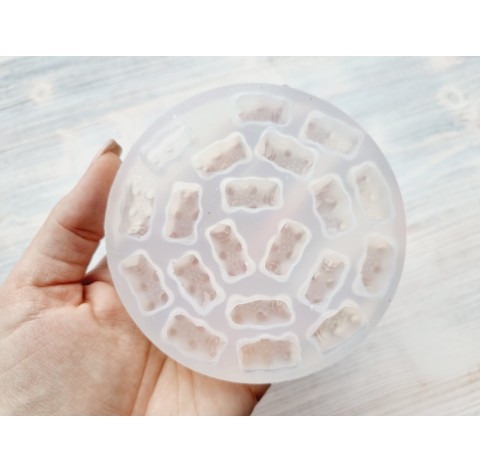 Silicone mold, jelly bears, 20 pcs., ~ 1.5-1.7 cm