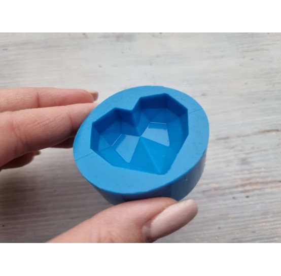 Silicone molds, Heart, style 1, large, ~ 4*4.2 cm, H:1.3 cm
