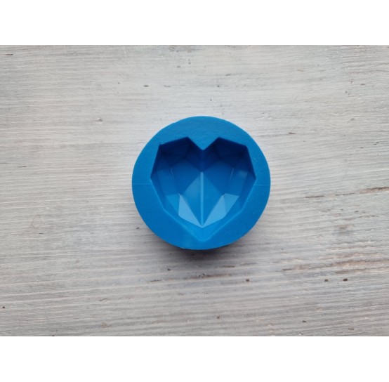 Silicone molds, Heart, style 1, large, ~ 4*4.2 cm, H:1.3 cm