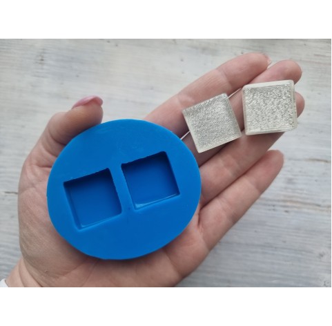 Silicone molds for epoxy, two squares, ~ 2.3 cm
