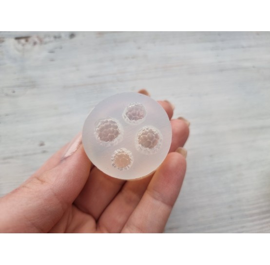 Silicone mold, Handmade raspberry, 4 pcs., ~ Ø 1-1.4 cm
