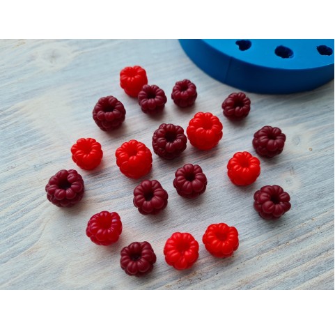 Silicone mold, Handmade raspberry, inverted, M, 19 pcs., ~ Ø 1.3-1.5 cm, H:1.1-1.4 cm