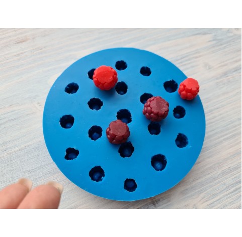 Silicone mold, Handmade raspberry, inverted, M, 19 elements, ~ Ø 1.3-1.5 cm, H:1.1-1.4 cm