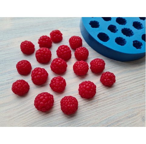 Silicone mold, Raspberry mix XL, L, 19 pcs., ~ Ø 1.6-2 cm