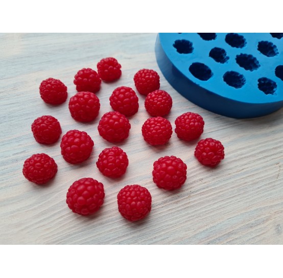 Silicone mold, Raspberry mix L, XL, 19 pcs., ~ Ø 1.6-2 cm, ~ H:1.3-1.5 cm