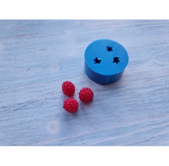 Silicone mold, Wild raspberry/blackberry, 3 pcs., ~ Ø 1.2-1.9 cm