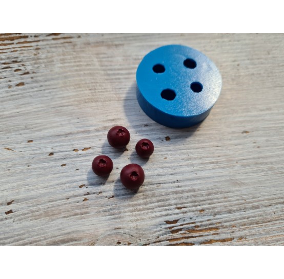 Silicone mold cranberry, 4 berries, ~Ø 0,9 - 1,1cm