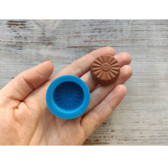 Silicone mold, Chocolate candy 38, with sun, ~ 3 cm