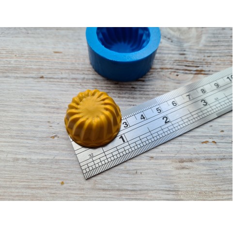 Silicone mold, Cupcake with waves, ~ Ø 2.8 cm, ~ H:1.2 cm