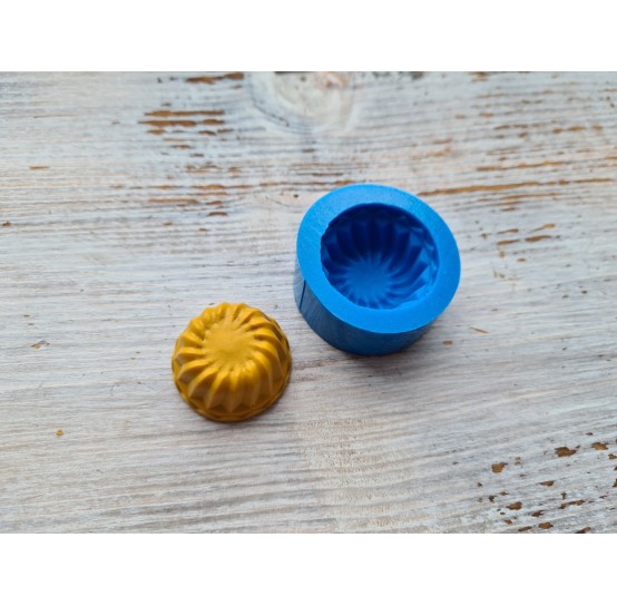 Silicone mold, Cupcake with waves, ~ Ø 2.8 cm, ~ H:1.2 cm