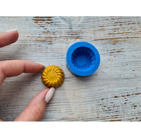 Silicone mold, cupcake cake cup with waves, ~ Ø 2.8 cm, ~ H 1.2 cm