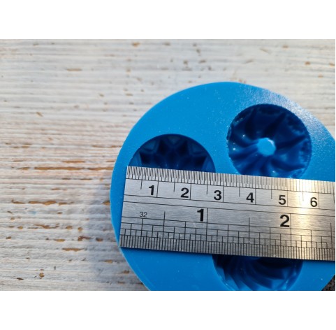 Silicone mold, Cupcake, 3 pcs., ~ Ø 2.8 cm, ~ H:1.5 cm
