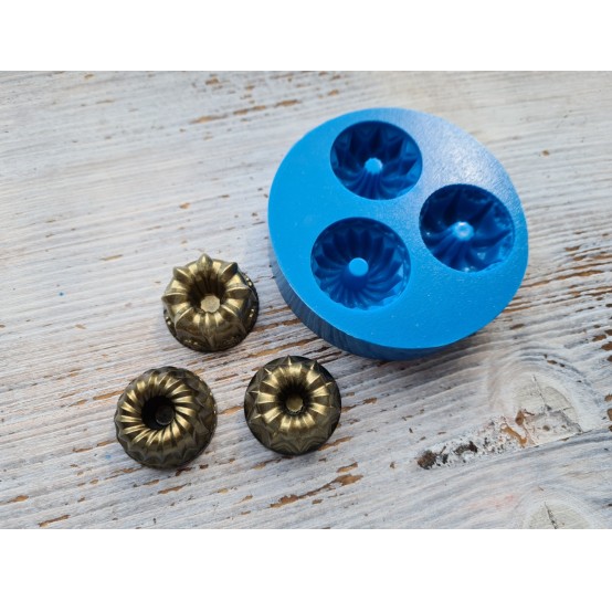 Silicone mold, cupcake, round, ~ Ø 2.8 cm, ~ H 1.5 cm