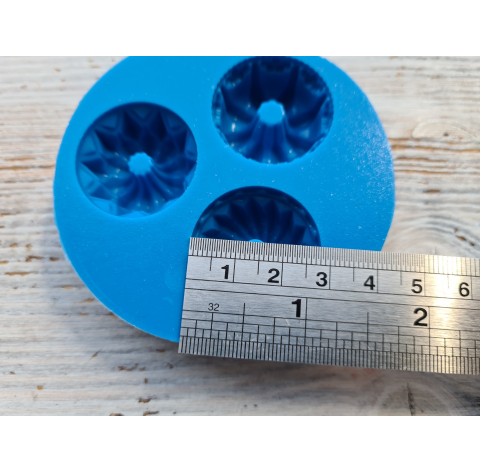 Silicone mold, Cupcake, 3 pcs., ~ Ø 2.8 cm, ~ H:1.5 cm
