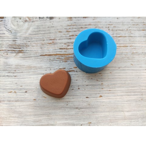 Silicone mold, Chocolate candy 6, heart, ~ 2.8*3.3 cm
