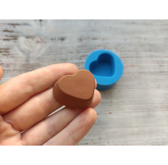 Silicone mold, Chocolate candy 6, heart, ~ 2.8*3.3 cm
