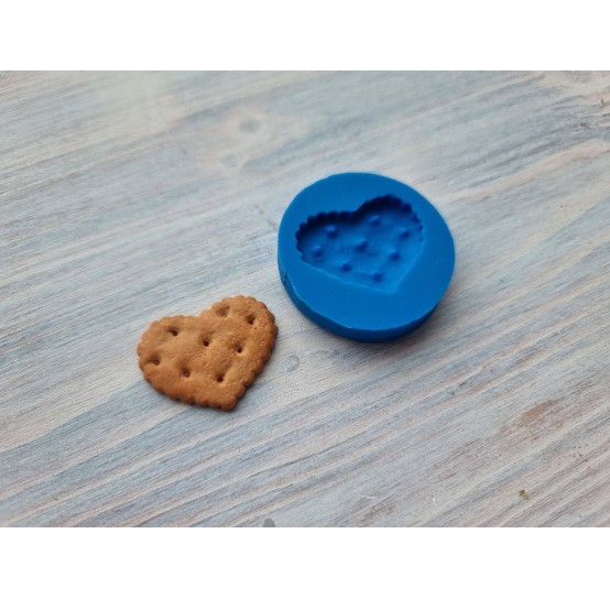 Silicone mold, cookie heart, small, ~ 1.5*1.9 cm