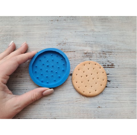 Silicone mold, Biscuit 1, large, round with holes, ~ Ø 7 cm