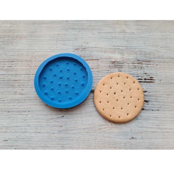 Silicone mold, Biscuit 1, large, round with holes, ~ Ø 7 cm