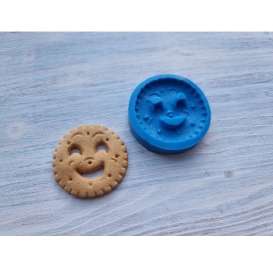 Silicone mold, cookie with a smile, ~ Ø 4 cm