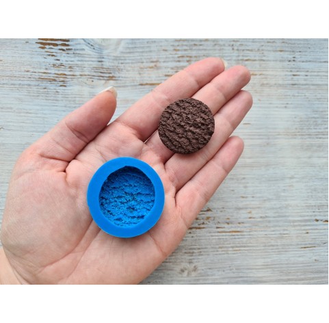 Silicone mold, cookie, round ~ 3.1x3.4 cm