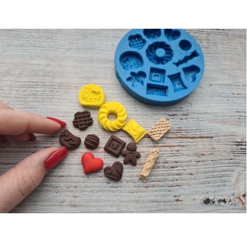 Silicone mold, Set of sweets, 12 pcs., ~ 1.1-2.3 cm