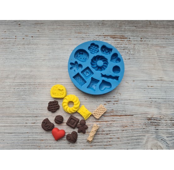 Silicone mold, Set of sweets, 12 pcs., ~ 1.1-2.3 cm
