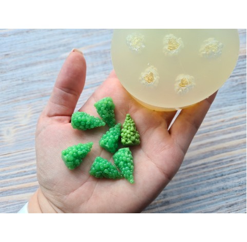 Silicone mold, Bunches of grapes, medium, 7 elements, ~ Ø 1.3 cm, H:2.2 cm