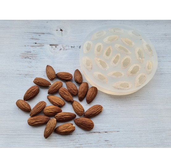 Silicone mold, almonds, 20 pcs., ~ 2-2.5 cm