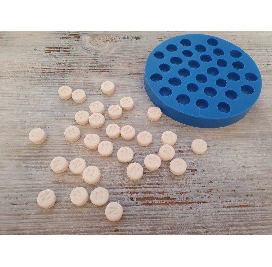 Silicone mold, Personalized toothpaste tablets, 30 pcs., ~ Ø 1 cm