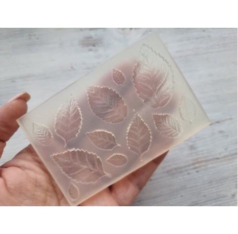 Silicone mold, Set of leaves, 12 pcs., ~ 1.1-3.7 cm