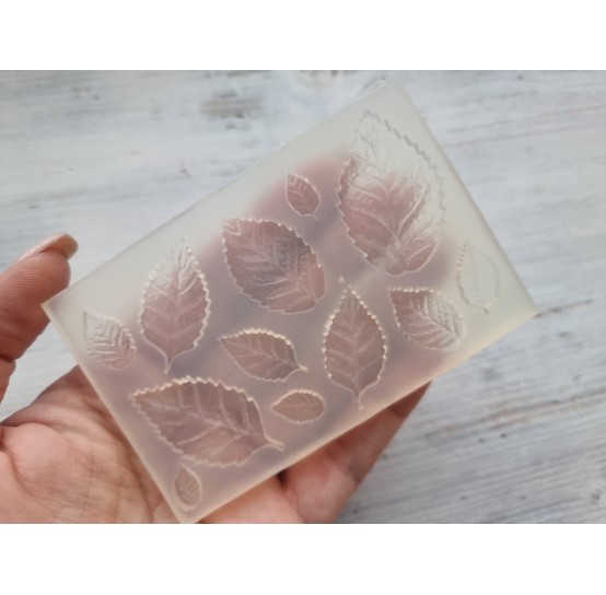 Silicone mold, Set of leaves, 13 pcs., ~ 0.5-2 cm