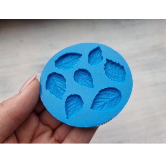 Silicone mold, Mint leaves, 7 pcs., ~ 2-2.5 cm