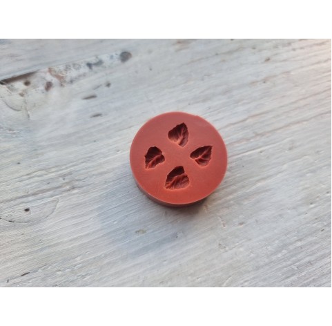 Silicone mold, Leaves, small, 4 pcs., ~ 0.6*0.8 cm