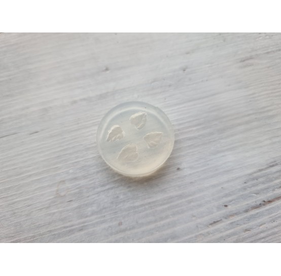Silicone mold, Leaves, small, 4 pcs., ~ 0.6*0.8 cm