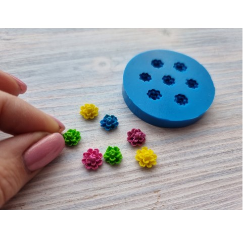 Silicone mold, Flower, style 2, 7 elements, small, ~ 0.7-1.1 cm