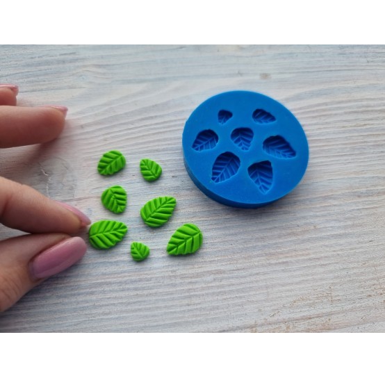 Silicone mold, Leaves, 7 pcs., ~ 0.7-1.8 cm