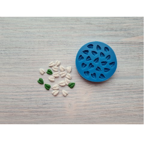 Silicone mold, Leaves, small, 19 pcs., ~ 0.6*0.8 cm