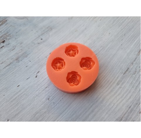 Silicone mold, Flowers, 4 pcs., ~ 1.8-2.1 cm