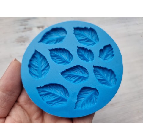 Silicone mold, Leaves, 10 pcs., ~ 1.9-3 cm