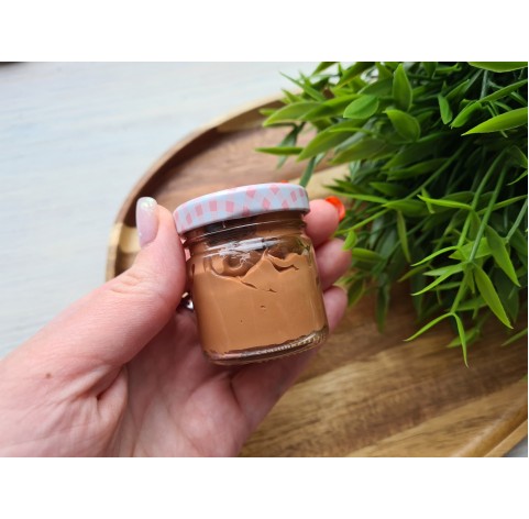 Caramel imitation from oven-bake polymer clay, 40 gr., in a glass jar