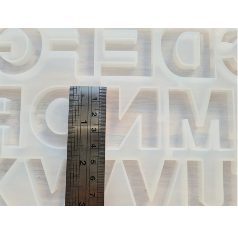 Silicone mold No. 8, alphabet, letter size ~ 4 cm