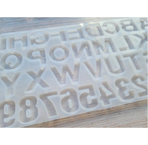 Silicone mold No. 8, alphabet, letter size ~ 4 cm