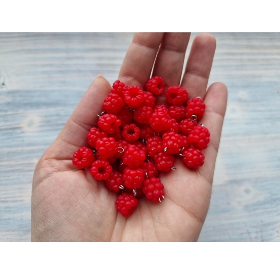 Polymer clay figurines, Raspberry, 5 pcs., ~ 1 cm