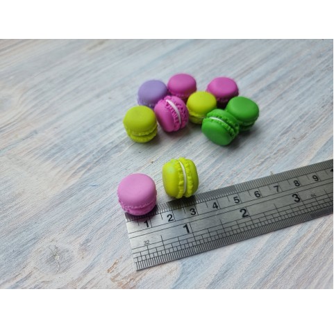 Polymer clay figurines, Macaroons charms, small, 5 pcs., ~ 1*1.5 cm
