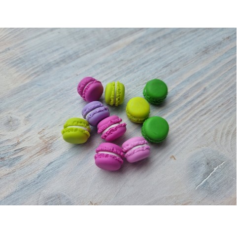 Polymer clay figurines, Macaroons charms, small, 10 pcs., ~ 1*1.5 cm