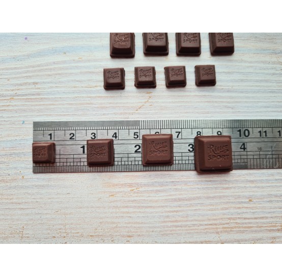 Polymer clay figurines, Dark chocolate, 5 pcs., ~ 1.5 cm