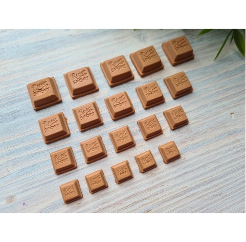 Polymer clay figurines, Milk chocolate, 5 pcs., ~ 1.2 cm