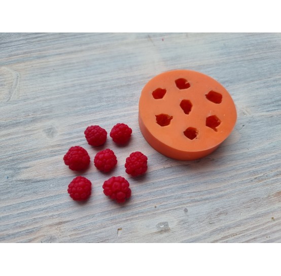 Silicone mold, Natural raspberry, small, 7 pcs., ~ Ø 0.7-1.3 cm